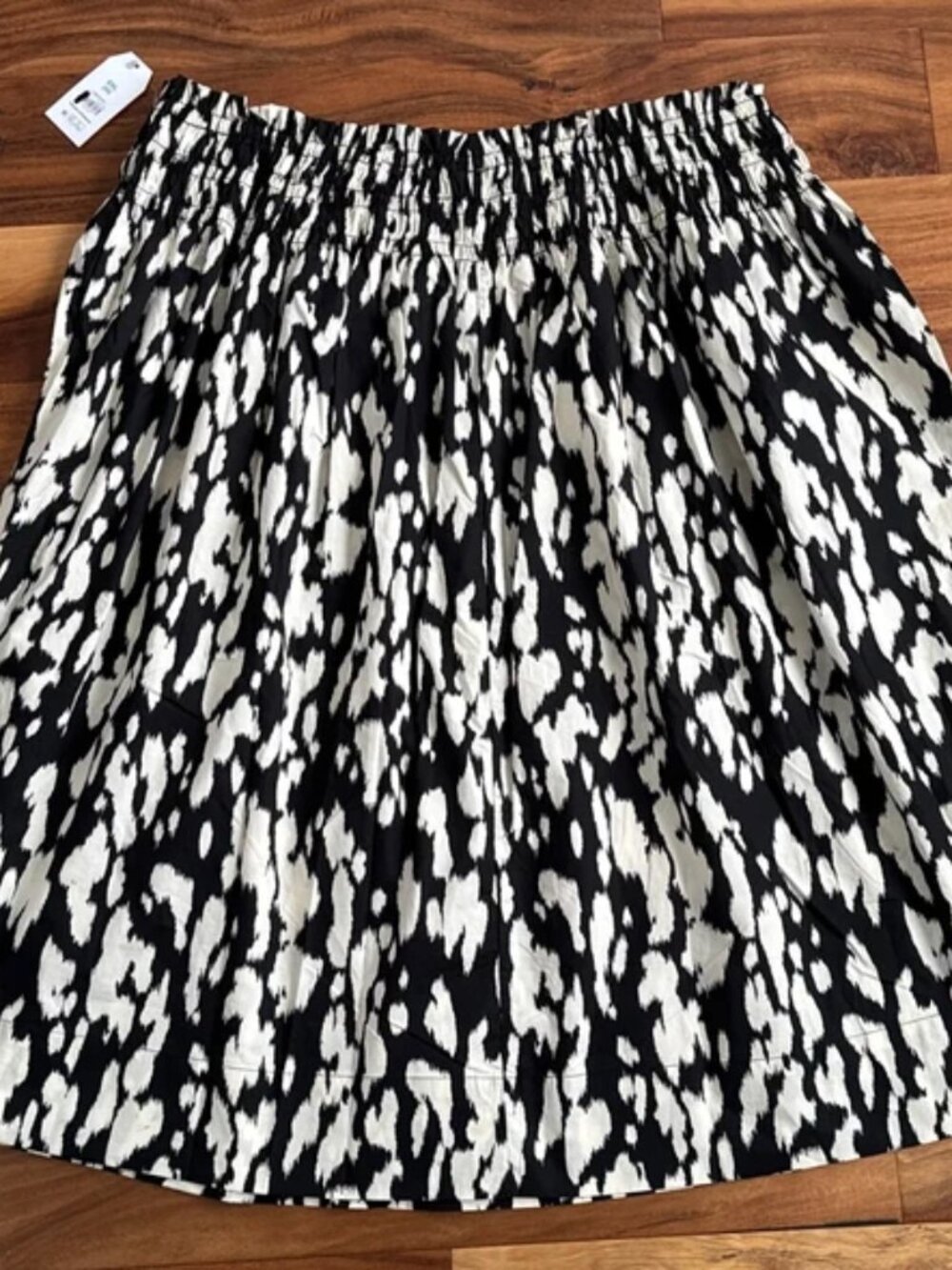 Time and Tru Black & White Midi Skirt Women’s XXL 100% Cotton NWT